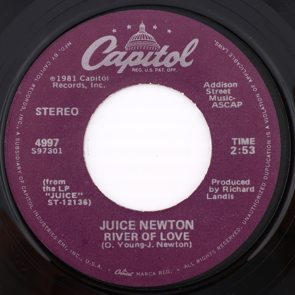 Juice Newton, Queen Of Hearts/ River Of Love 1981 45 rpm 7" Single Vinyl Record - Picture 6 of 8